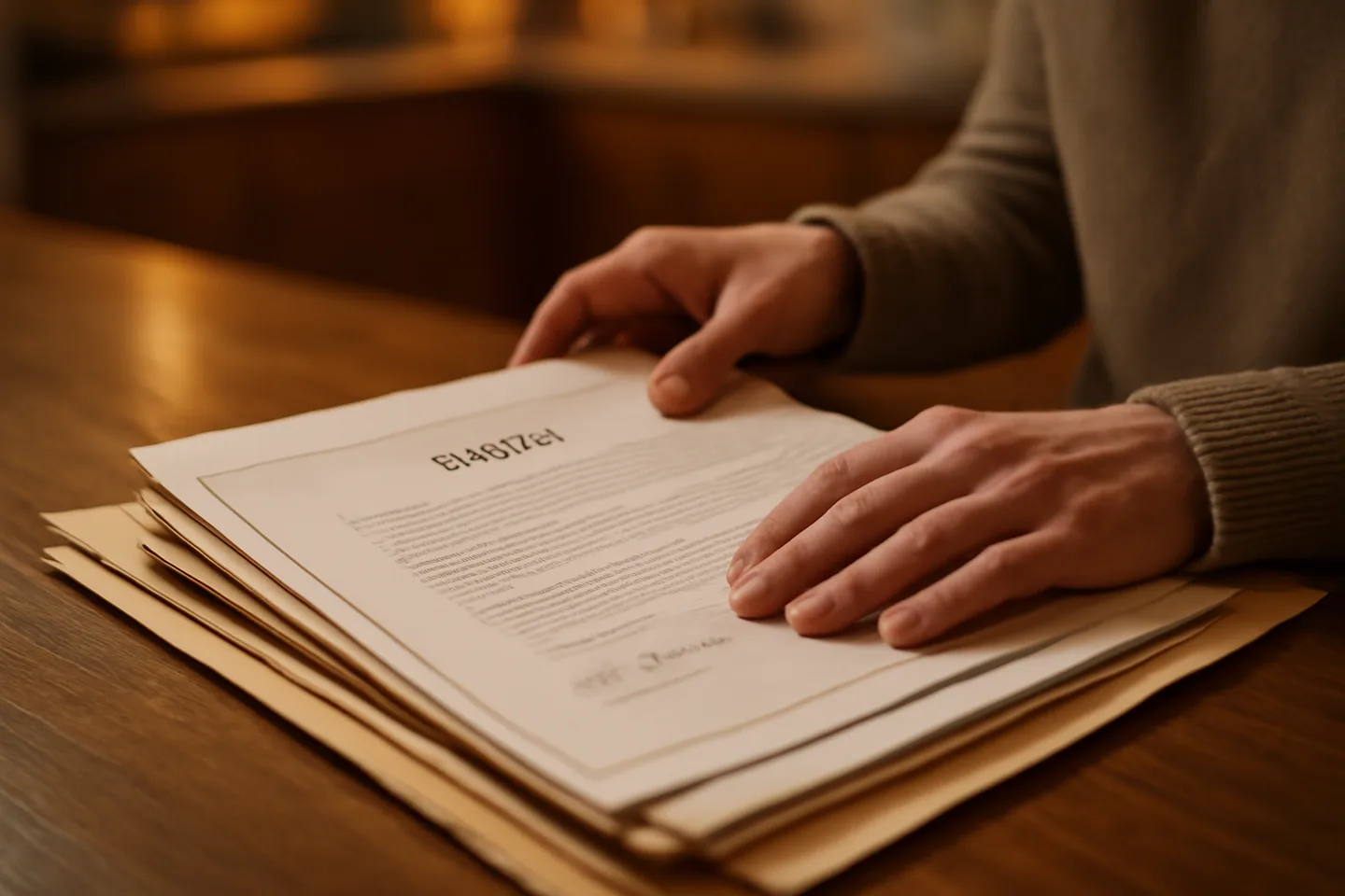 Sorting through inherited land documents and deed paperwork