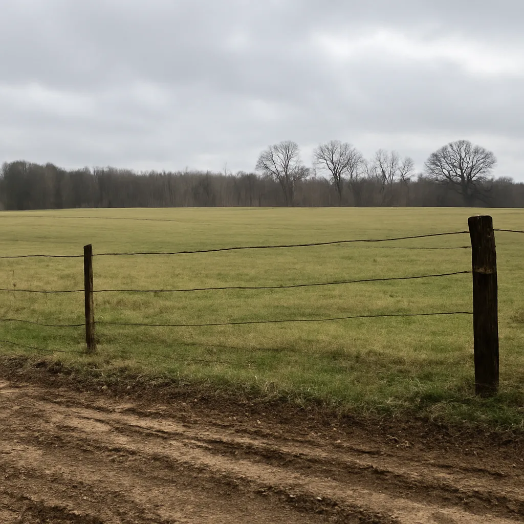 Rural acreage with open grassland and conifer forest in Doylestown, Pennsylvania