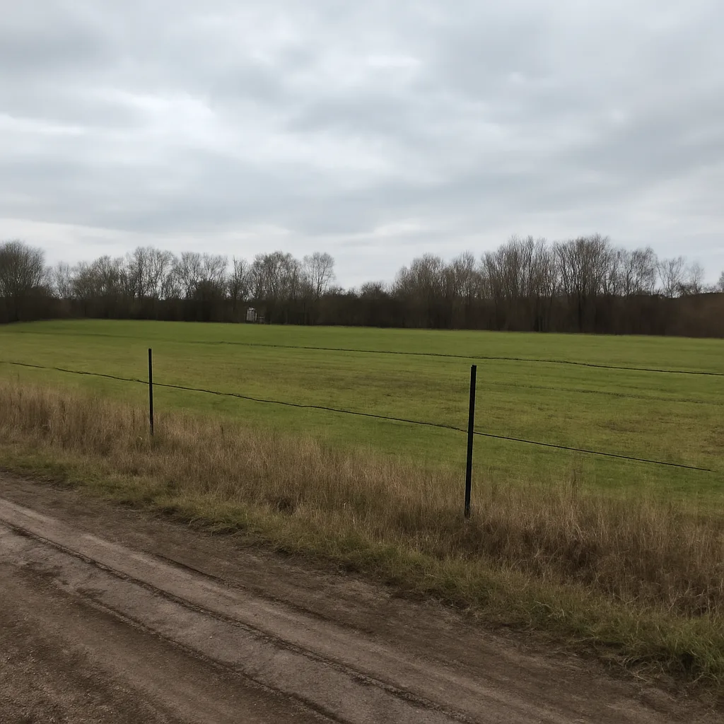 Rural acreage with open grassland and conifer forest in Reading, Pennsylvania
