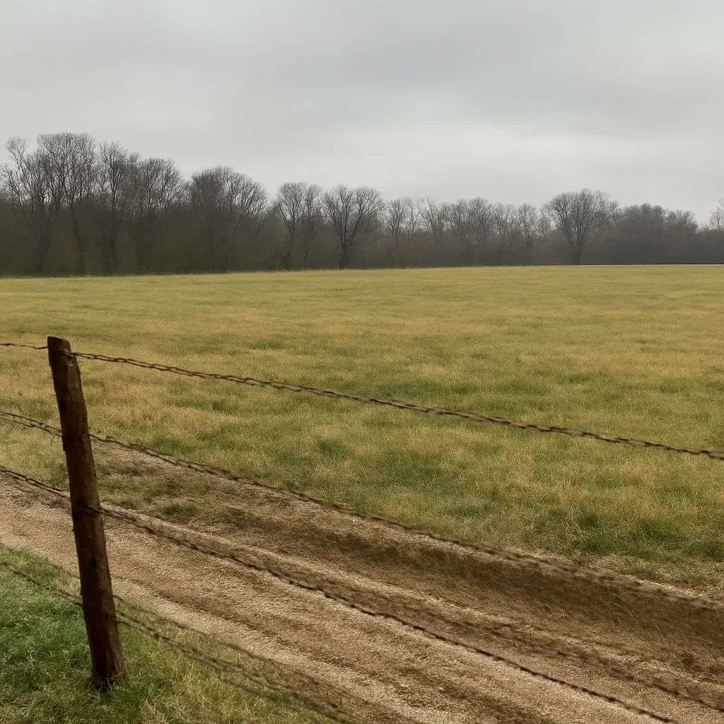 Rural acreage with open grassland and conifer forest in York, Pennsylvania