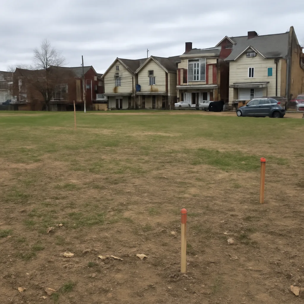 Cleared vacant residential lot for sale in Pittsburgh, Pennsylvania