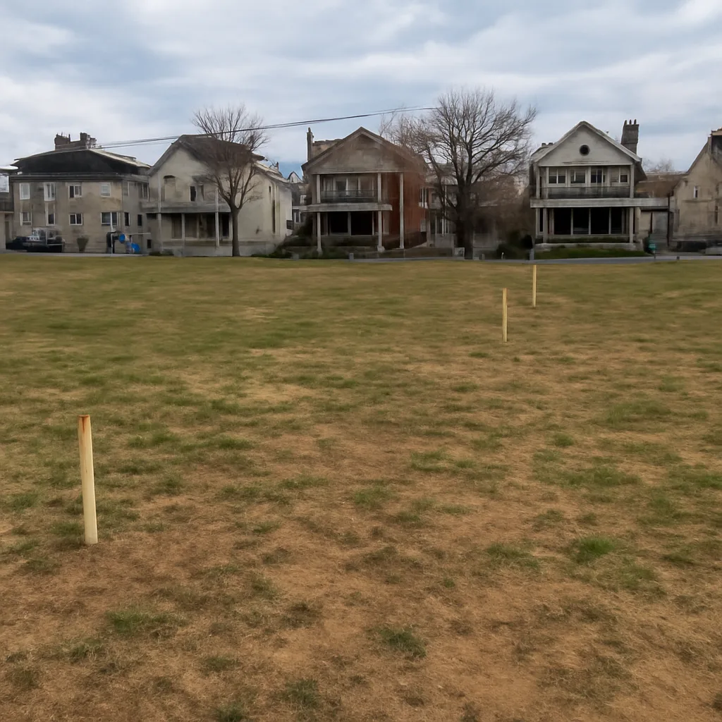 Cleared vacant residential lot for sale in Reading, Pennsylvania